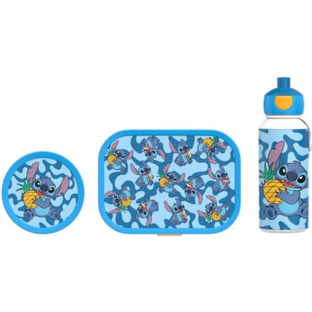 Mepal Broodtrommel + Fruitbakje + Drinkfles - Lunchset  - stitch