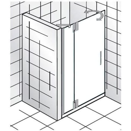 HSK K2P hinged door on side 75 cm hinged left 2101075-41-50-L