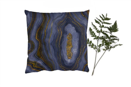 Sierkussens - Kussentjes Woonkamer - 40x40 cm - Geode - Agaat - Black & gold