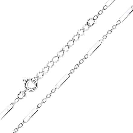 Joy|S - Zilveren ketting - schakel ketting voor kinderen - 30 cm + 5 cm extension