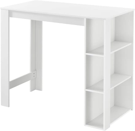 Bartafel met opbergrek en 3 open vakken 120x60x106 cm