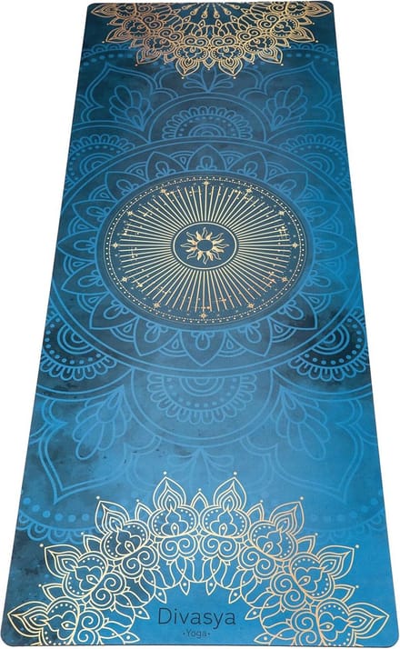 Premium yogamat extra breed en dik van natuurlijk rubber met antislip microvezel - ook geschikt als pilatesmat