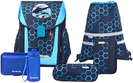 McNeill schooltas Primo Schoolbag Set 9-delig Xagon donkerblauw