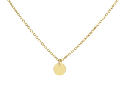 ARLIZI 1883 Ketting rondje hanger - verguld - 44 cm