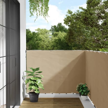 vidaXL - Balkonscherm - 120x600 - cm - oxford - stof - beige