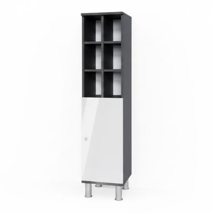 Vicco Fynn Halfhoge kast – 30 x 130.6 cm grote deur Wit Hoogglans