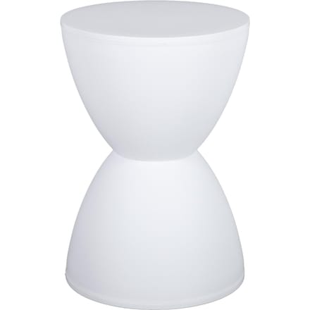 Moderne Zandloper Vormige Kruk Ronde Bijzettafel Kruk voor Schoenen Verwisselen Thuisgebruik 43x30cm Wit wit