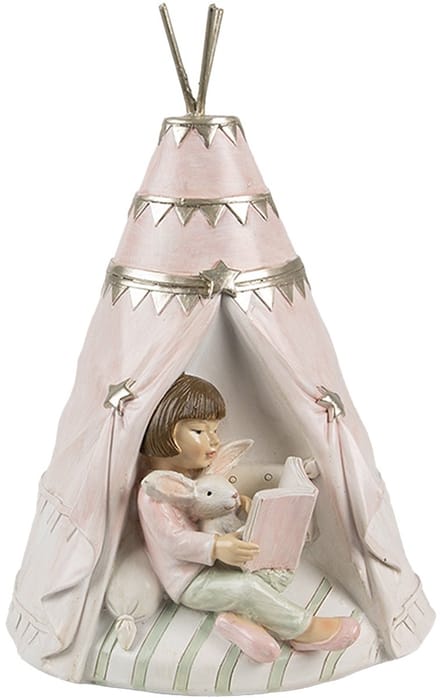 Clayre & Eef Spaarpot 13x13x19 cm Roze Kunststof
