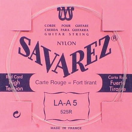 Savarez 525-R A-5 snaar, silverplated nylon (rouge), from 520-R set, hard tension