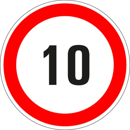 10 sticker - zelfklevende folie 100 mm