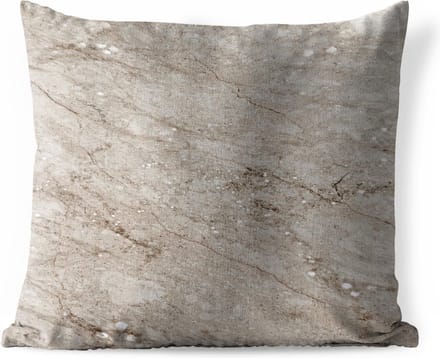 Buitenkussen - Marmer - Steen - Bruin - 45x45 cm - Weerbestendig