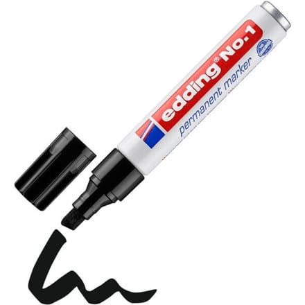 edding No.1 permanent markermarker, 1 stuk, zwart