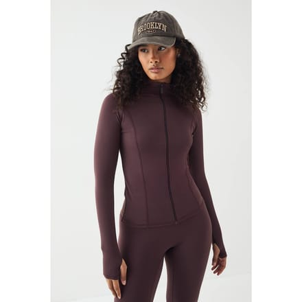Dames DSGN Studio Sports Ultra Sculpt Ritsjack | Chocoladebruin | Maat: Medium