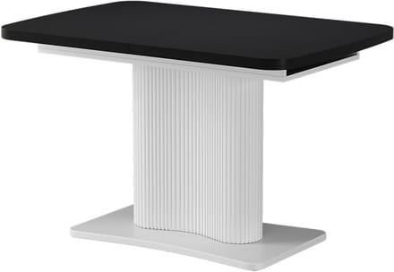 Vicco Eettafel Fenaro, Zwart/Wit, 120-160 x 80 cm uitschuifbaar