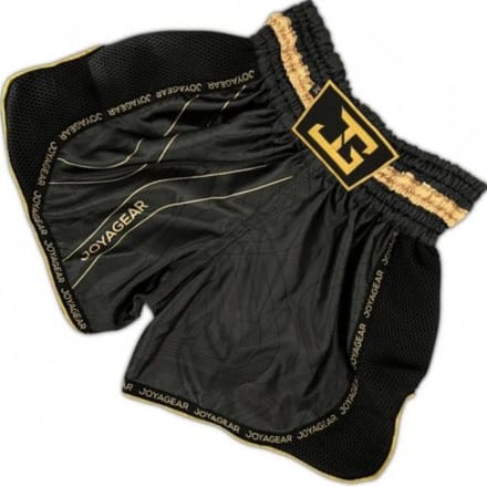 Joya Essential - Kickboks broekje - Zwart met goud (Beschikbaar in verschillende maten)