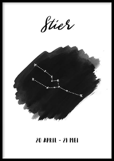 Sterrenbeeld stier Poster - 30x40cm – WALLLL