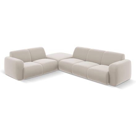 6-zitshoekbank Lola velvet links | Windsor & Co
