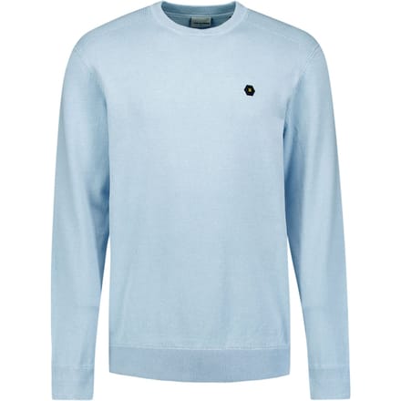 No Excess Pullover Crewneck Solid Knit Dusty Blue Größe: M | Pullover Outlet | Herren | Blau
