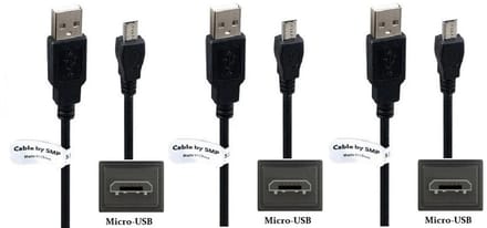 2 stuks OneOne 3,2m Mini USB kabel. Extra sterke laadkabel. Stevig oplaadkabel snoer past op Sony DS 3 Wireless Controller, Move Motion Controller, PS3 SIXAXIS Wireless Controller