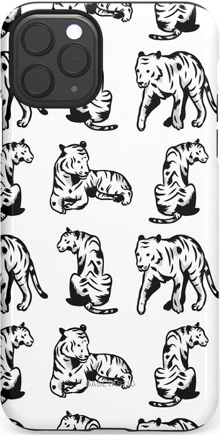 Casetastic hoesje geschikt voor Apple iPhone 11 Pro Max - Dubbellaagse bescherming - Schaduwroar - Fashion Case - Wit Grijs Donkergrijs