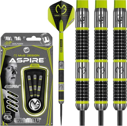 Tungsten Steeltip Dartset met Prism Vleugels en Nylon Shafts