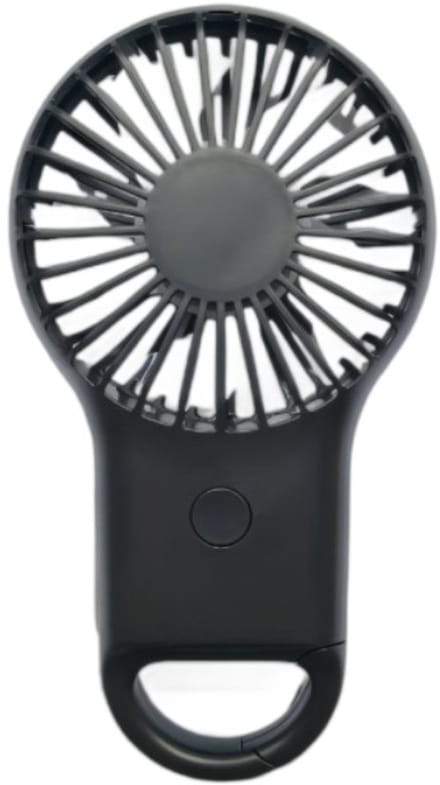 Handventilator - Mini- & Handventilatoren - Met karabijnhaak - Kunststof -zwart