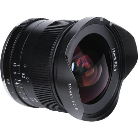 12mm F2.8 APSC Groothoek Handmatige Vaste Lens voor M43-vatting black
