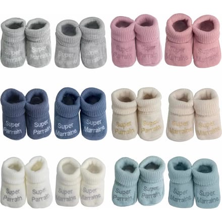 Babyslofjes Trois Kilos Sept Parrain/Marraine (x12)