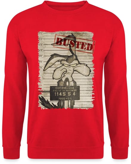 Looney Tunes Wile E. Coyote Busted Sweater Heren