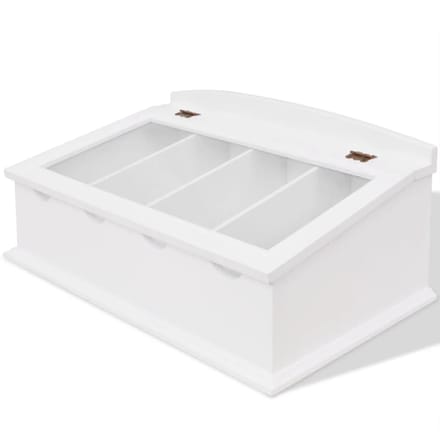 vidaXL - Besteklade - MDF - wit - barok - stijl