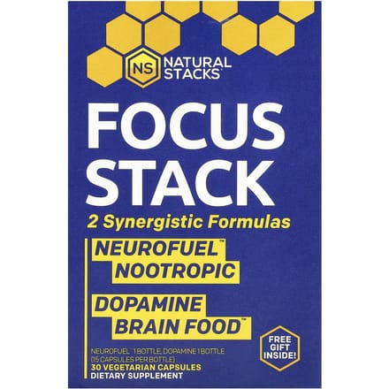 Natural Stacks, Focus Stack, 2 verpakkingen, 15 plantaardige capsules
