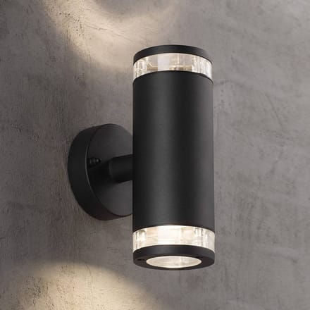 Nordlux Birk-wandlamp-up & down-2xGU10-zwart