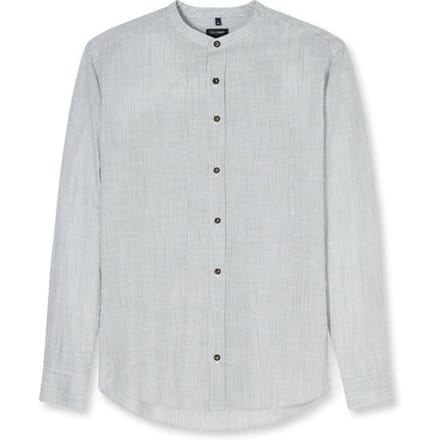 OLYMP Casual Overhemd, Regular Fit, Opstaande kraag, Grijsgroen