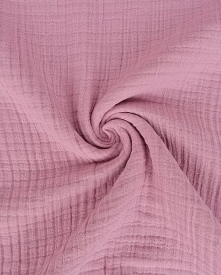 Hydrofiel Stof 6-Laags Uni – Oud Roze – Extra Breed 170 cm – 245 g/m² – 100% Katoen – Per Meter