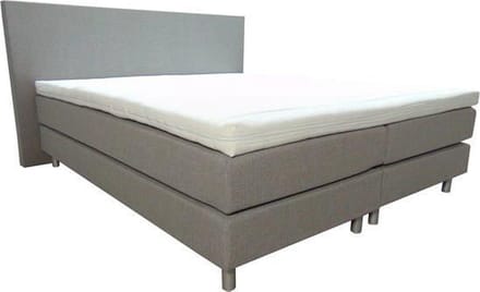 Slaaploods.nl Anda - Boxspring inclusief matras - 100x200 cm - stof - Grijs