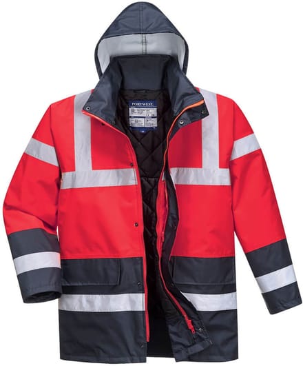 Portwest S466 Traffic Jas Rood/Marineblauw3XL