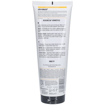Heliocare 360 ° Advanced Gel SPF 50 + Snel absorberende zonnebescherming 250
