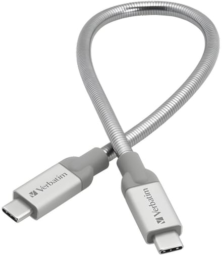 Verbatim Roestvrij stalen sync- & oplaadkabel USB-C naar USB-C - USB 3.1 - 30 cm