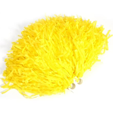 2 stuks Juichende Pompons Sport Dans Bal Feestaccessoires (geel) yellow