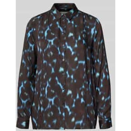 Regular fit blouse van viscose met knoopsluiting