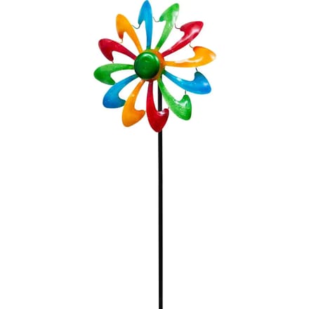 Windvanger HQ Metal Wind Spinner: Single Windmill 110244 Multikleur 24 x 70 cm