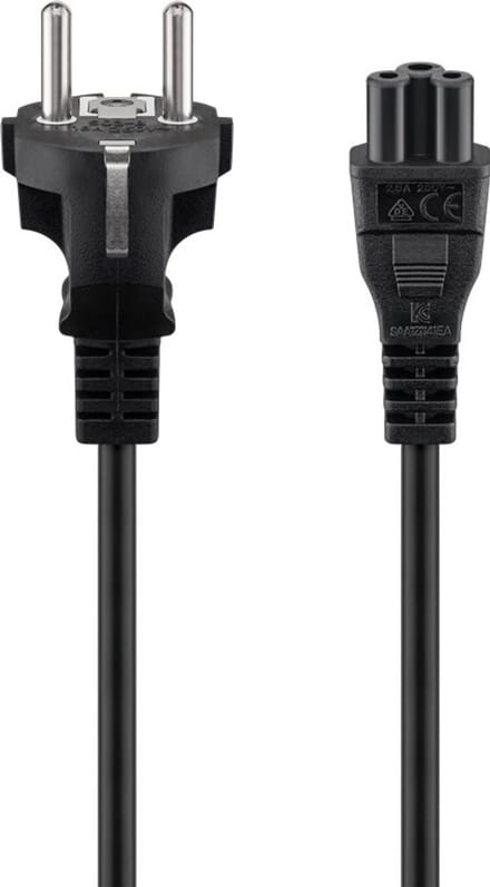 Goobay Mains Cable with Safety Plug, 2 m, black