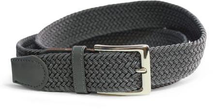 Safekeepers elastische riem - XL Gevlochten Riem - Elastiek Riem - Stretch Broekriem 35 mm - Grijs