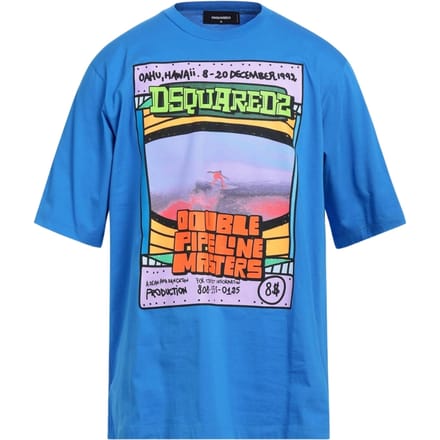 Dsquared2 Double Pipeline Masters Design Skater Fit blauw T-shirt