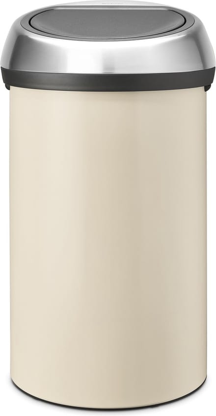 Brabantia Touch Bin Prullenbak - 60 liter - Soft Beige / Matt Steel deksel