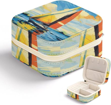Sieraden Koffer - Opberger Doos - Reizen Opslag - Compact Ontwerp - 10.7 x 10.2 cm - Multicolor