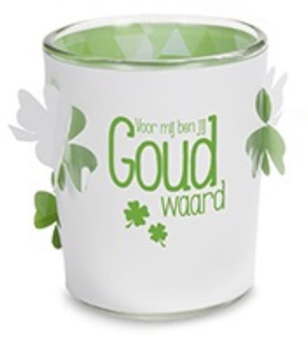 Stralend lichtje - Waxinelichtje met houder - Goud Waard