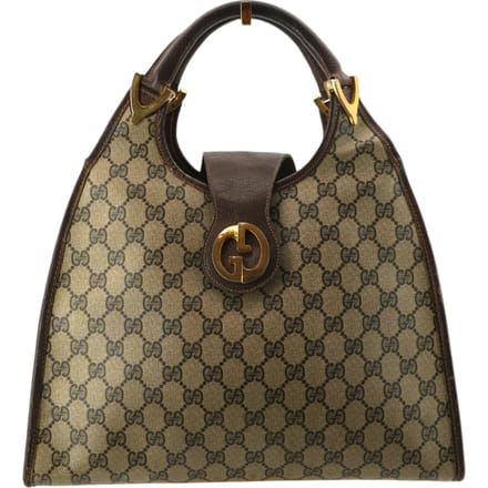 Gucci Vintage stoffen hobo's met voetband