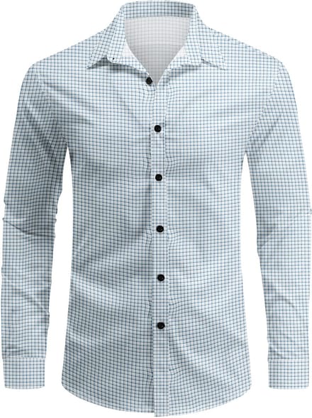 ALLTHEMEN Heren casual overhemd - Geruit - XL