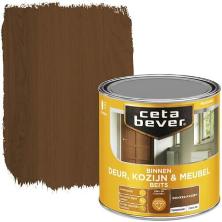 Cetabever - Binnenbeits Deur, Kozijn & Meubel Transparant Zijdeglans - Kersen - 250 Ml